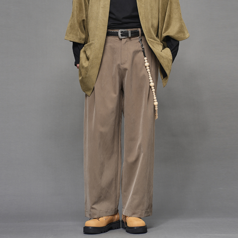 腔调款 高级感时髦休闲西裤山本耀司风日系复古卡其色中性风长裤