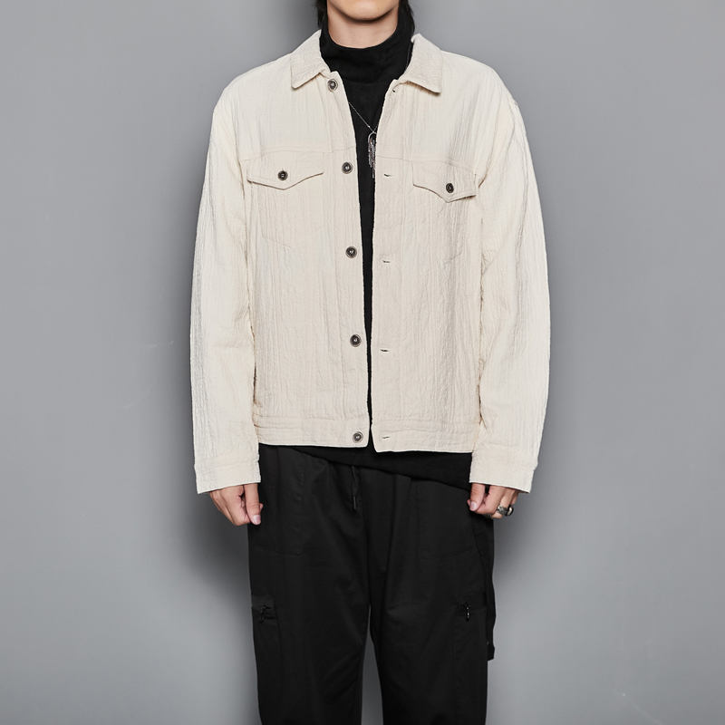 腔调特殊立体乳白色披风衣薄夹克