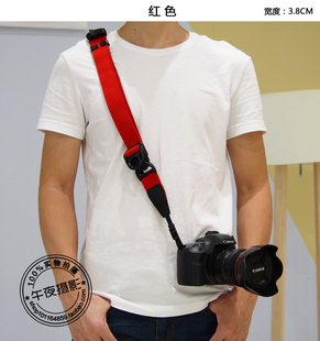 微单反相机背带挂绳脖肩带真皮 快拆扣减压带 适用于佳能索尼