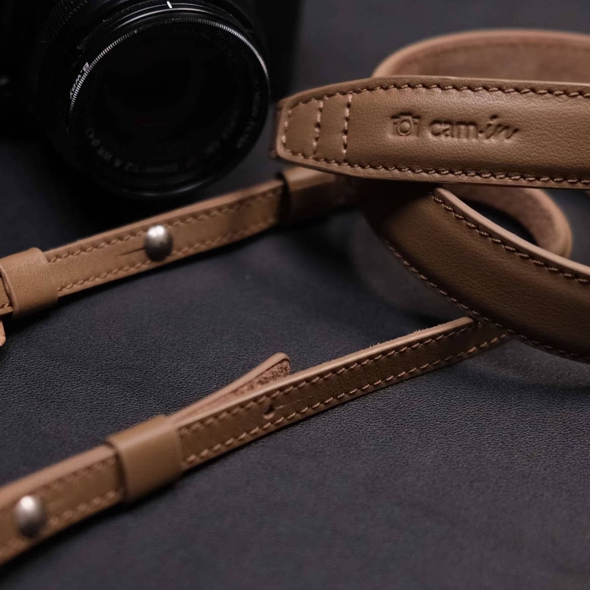 camin微单相机背带真皮swift调节斜跨相机肩带 适用富士XT5 X100V