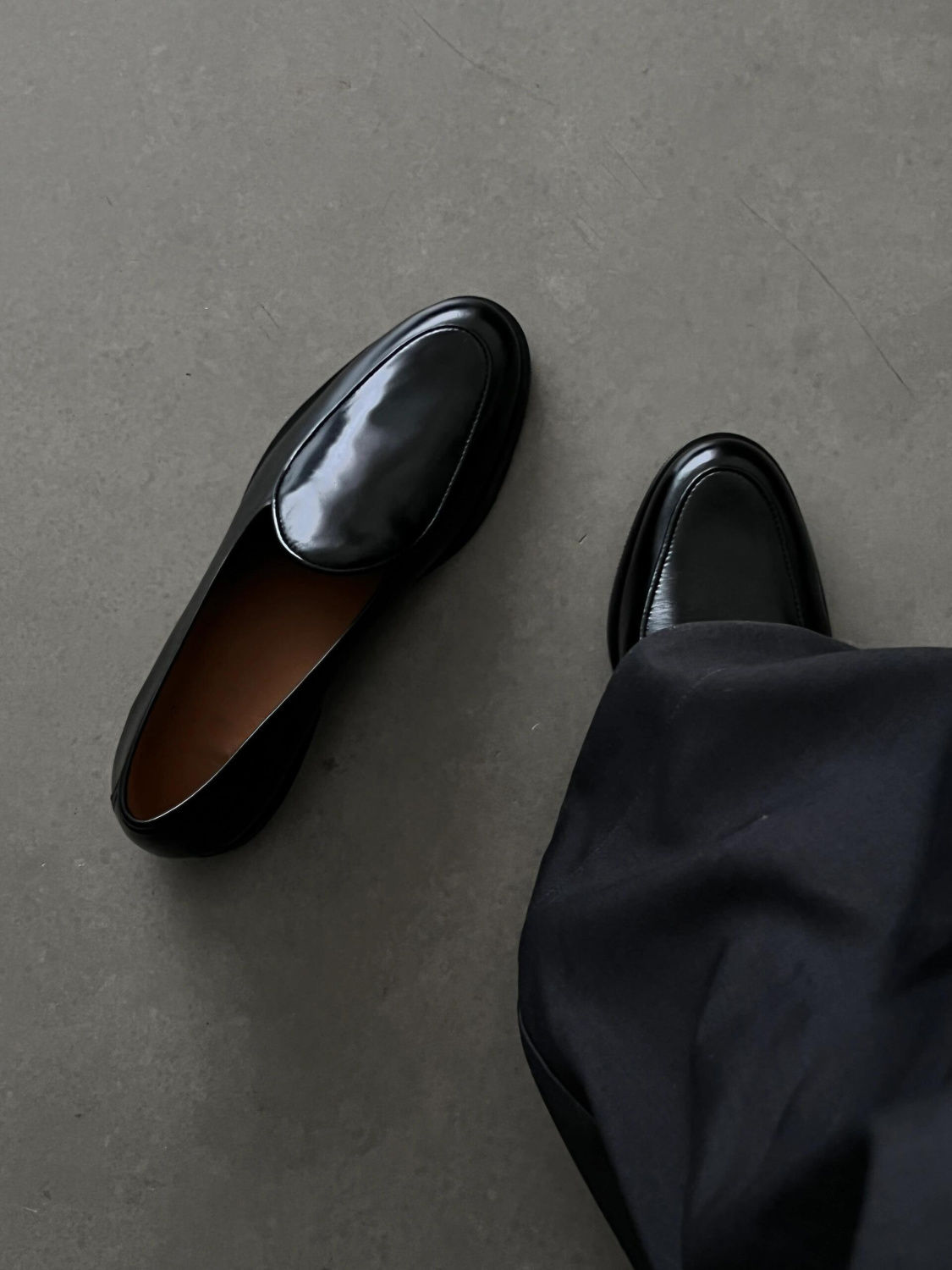 thumbnail for Slip-on loafers, men's thick-soled heightened business formal wear, black retro casual commuting niche derby leather shoes