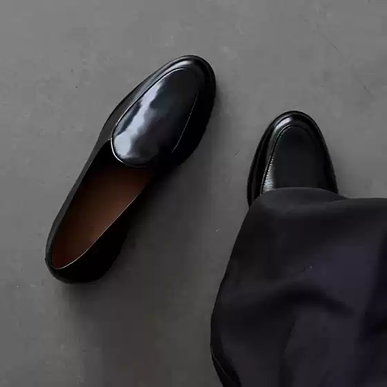 Slip-On Loafers for Men, Thick-Soled, Height-Increasing, Business Formal Wear, Black, Retro, Casual, Commuting, Niche Derby Leather Shoes