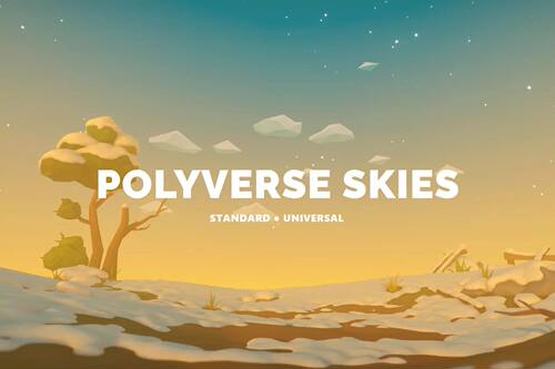 U3D天空盒 Polyverse Skies | Low Poly Skybox Shaders 3.1