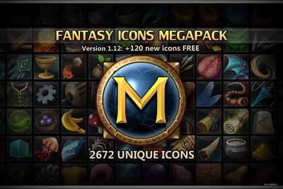 U3D资源 2D图标 Fantasy Icons Megapack 1.12