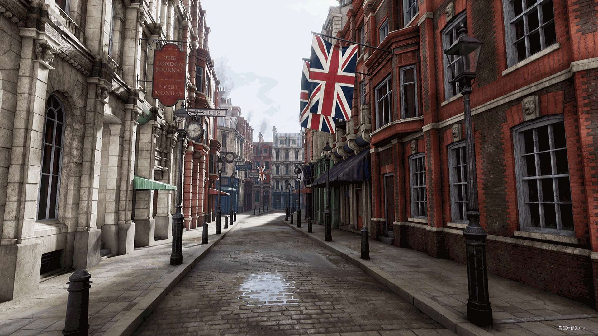 ue4 虚幻4 victorian street environment 城市街道环境模型