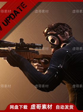 UE4UE5模型 PP801 Character P1 末日生化持枪射击人物枪械模型