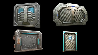 虚幻4资源 Sci Fi Doors 高质量工业专业门 UE4.10 - 4.27