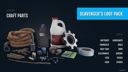 UE4 虚幻4 Scavengers Loot Pack - Complete Pack拾荒者战利品包