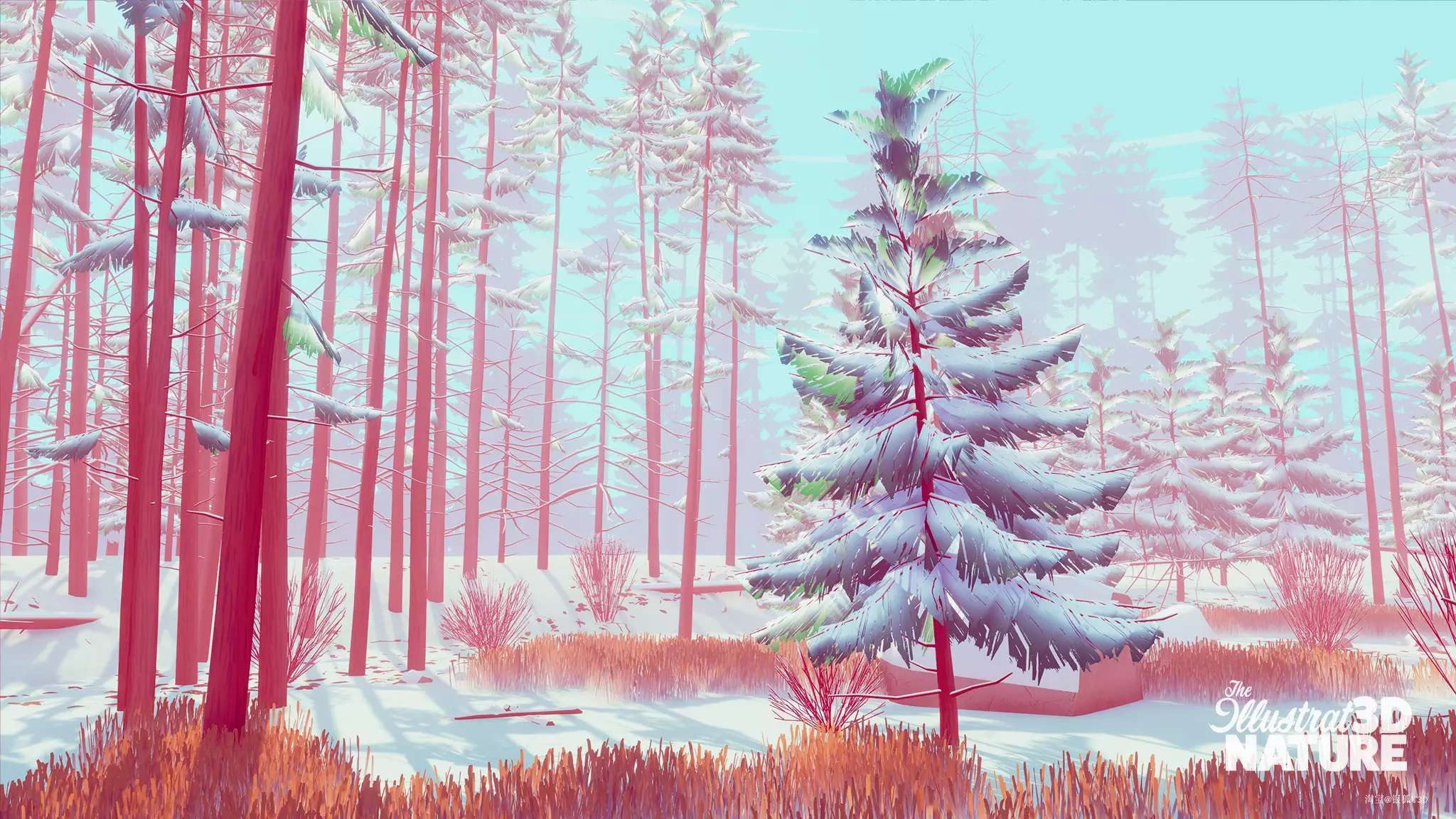 U3D模型 森林自然场景树木模型The Illustrated Nature v1.6