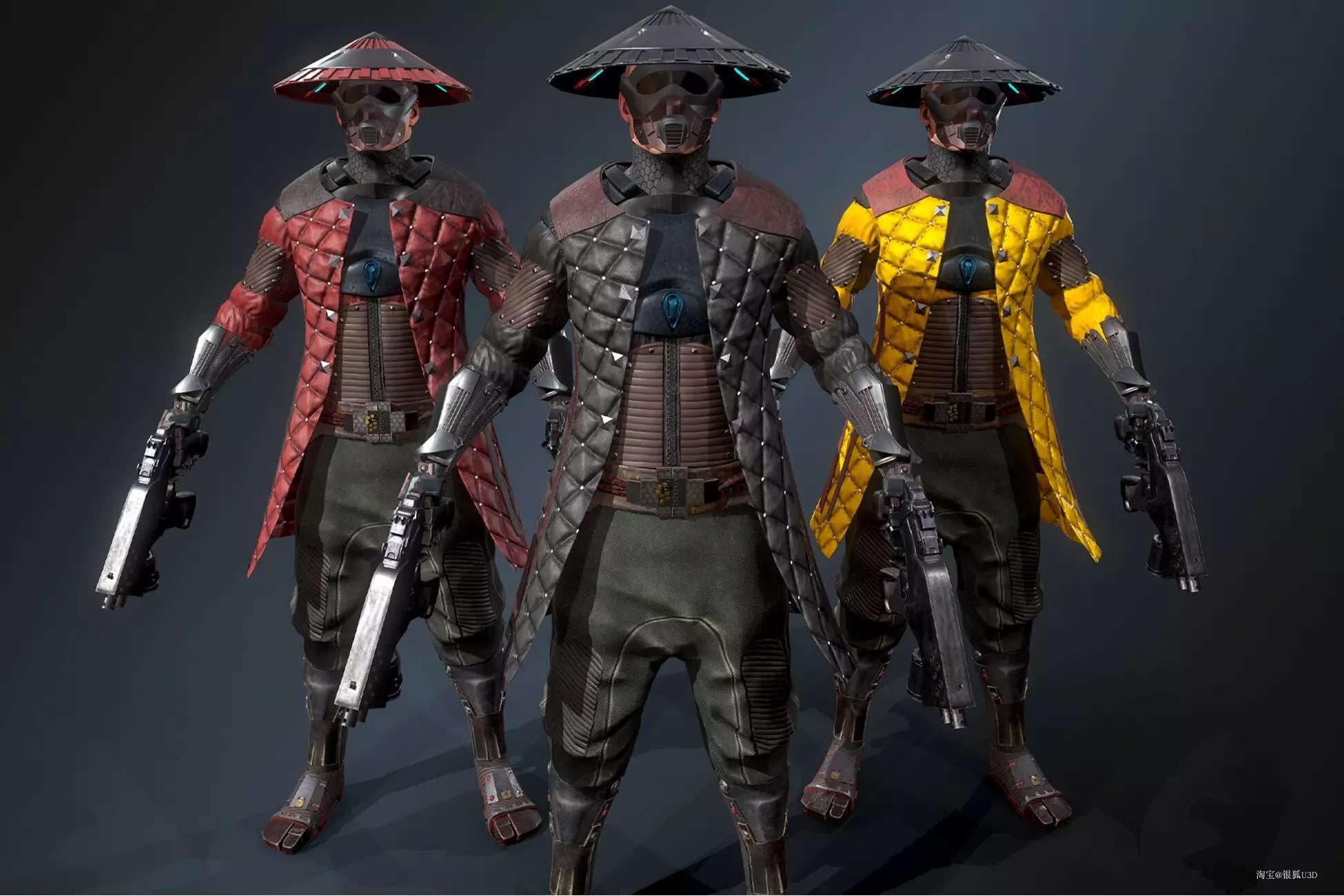 U3D模型 武士人物角色模型 Сyber samurai 2 v1.0