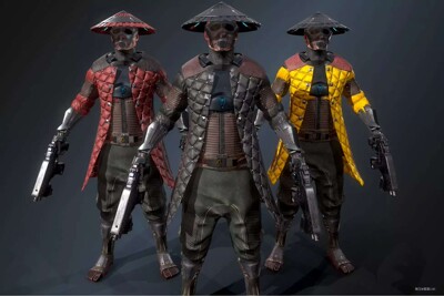 U3D模型 武士人物角色模型 Сyber samurai 2 v1.0