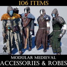 [UE4角色] ROG Modular Medieval Accessories and Robes