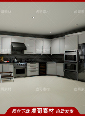 UE5厨房室内场景 疯狂厨房 Crazy Insane Kitchen Pack 同步更新