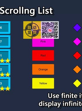 U3D插件 Circular Scrolling List 5.1 显示内容的UI组件工具