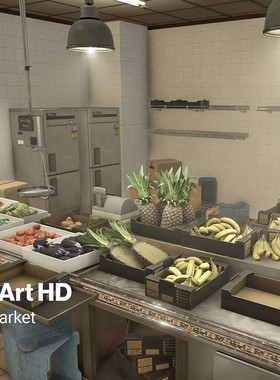 U3D模型 高品质市场超市集市场景Snaps Art HD | EMEA Market