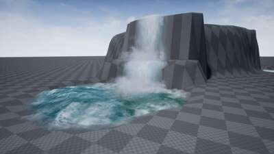 UE4 虚幻4资源 瀑布蓝图 Shanersource-Waterfall Tool 4.17-4.25