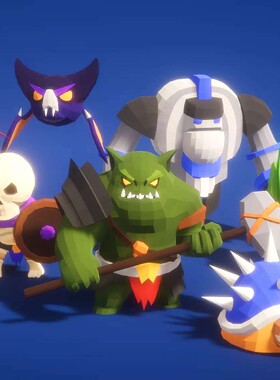 U3D模型 动物怪物带动画模型 RPG Monster Wave Polyart v1.1