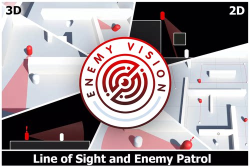 U3D资源 Enemy Vision - Patrol and Line of Sight v2.02 AI工具
