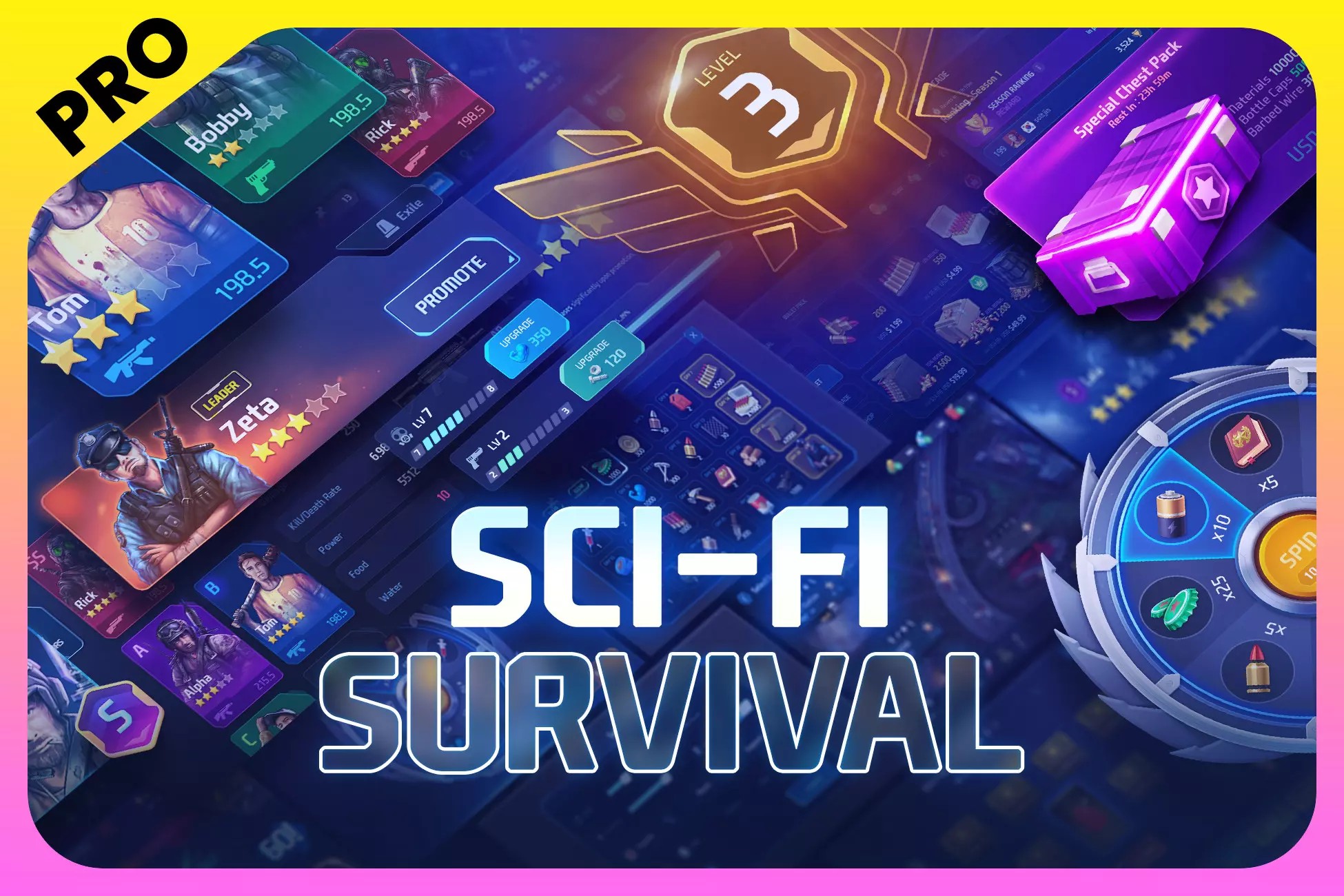U3D资源 生存图标资源包 GUI PRO Kit - Sci-Fi Survival 1.0.5