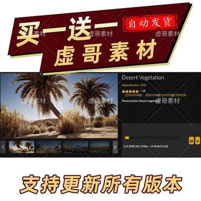 UE5资源 Desert Vegetation 沙漠植物环境