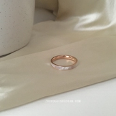 钛钢不掉色INS复古小众轻奢珍珠白贝母戒指女chic百搭时尚 潮女戒