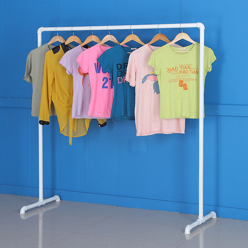 服装店展示架水管挂衣架铁艺落地龙门架服装架镀锌钢管晾衣架货架