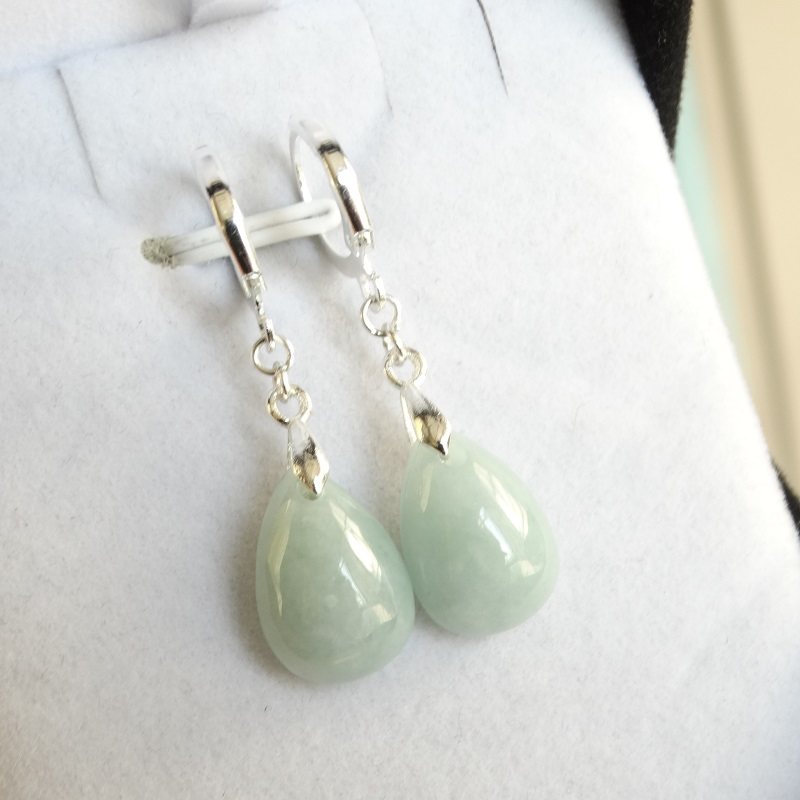 贵族款天然翡翠纯银防过敏玉耳坠气质玉耳圈转运招财旺家玉耳环,饰品/流行首饰/时尚饰品新,耳环,淘宝优惠券,粉丝福利购,淘宝优惠卷