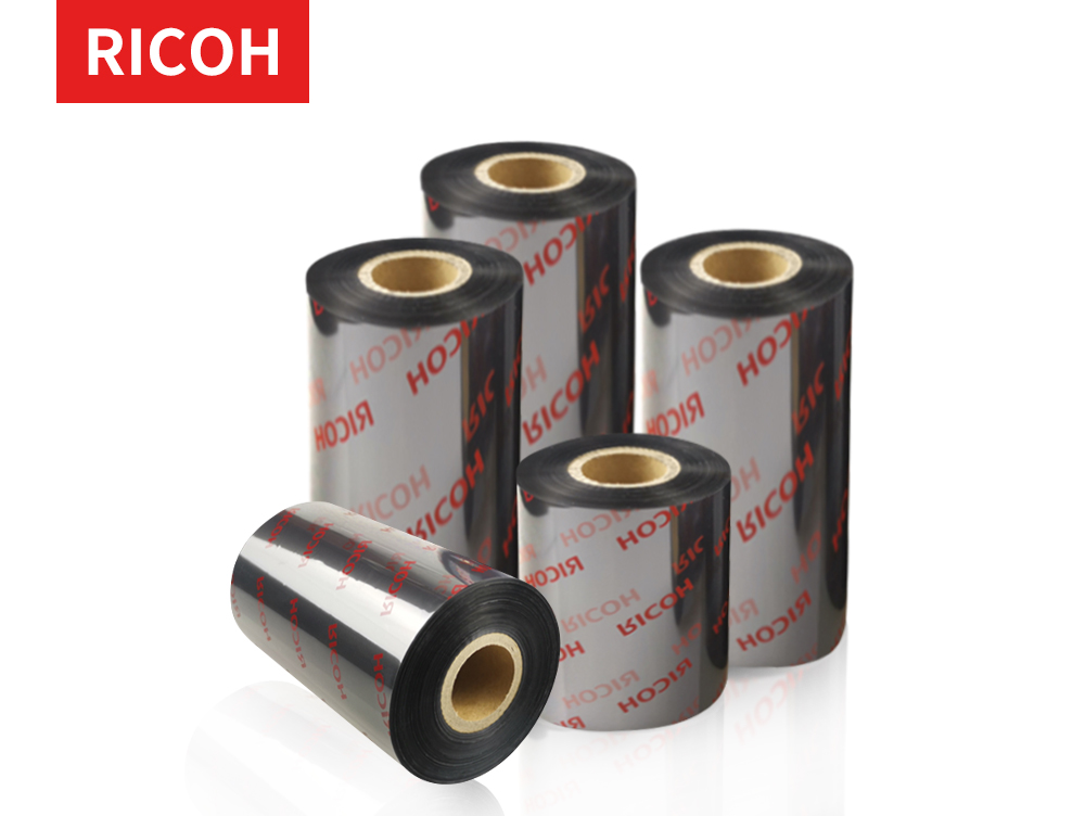 50 60 70 90 110*300理光覆膜碳带B120HS不干胶标签纸打印机树脂