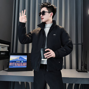 MF104-P138 控178  冬季社会小伙加厚保暖立领棉衣棉服外套 黑色1图片
