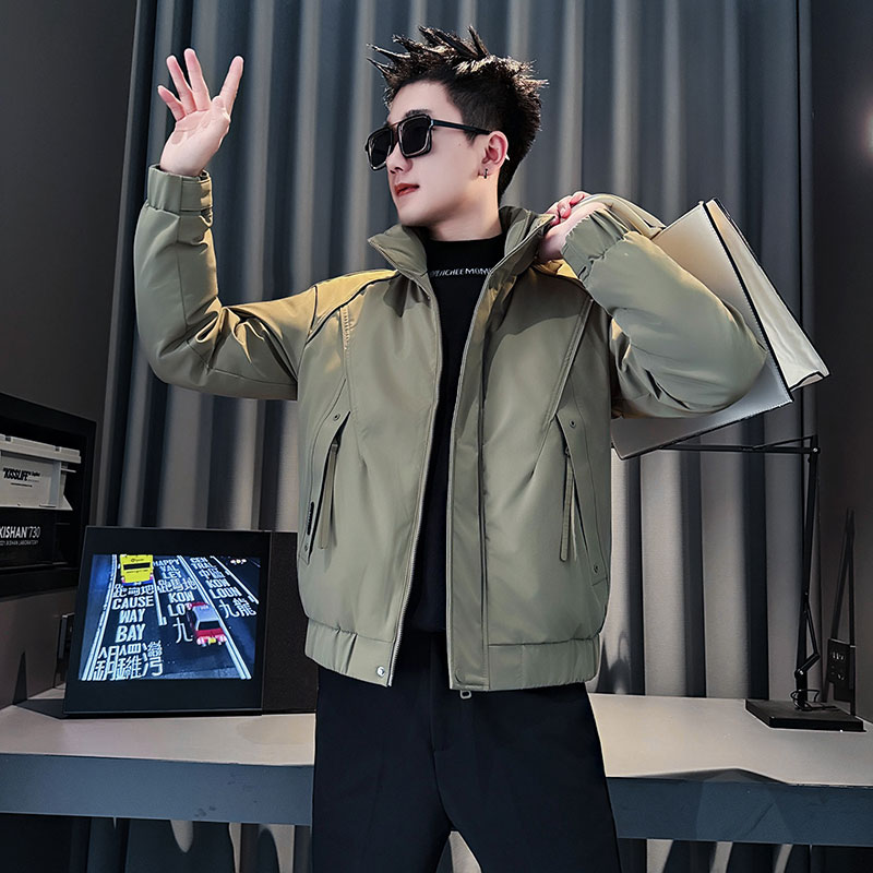 MF96-P138控188冬季社会小伙加厚保暖立领棉衣棉服外套咖色2,男装棉衣,电商A220