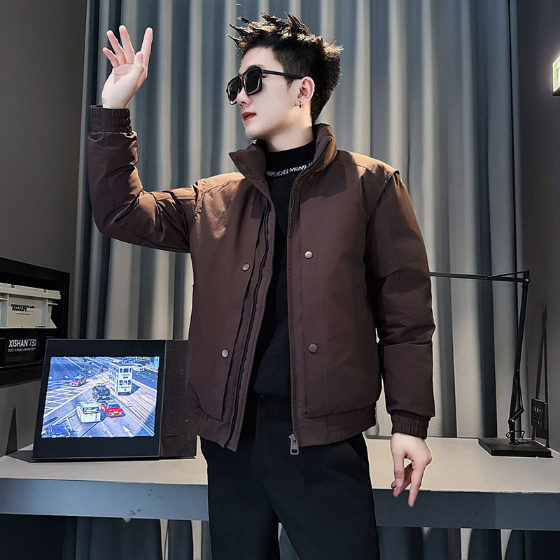 MF81-P138控178冬季社会小伙加厚保暖立领棉衣棉服外套黑1,男装棉衣,电商A220