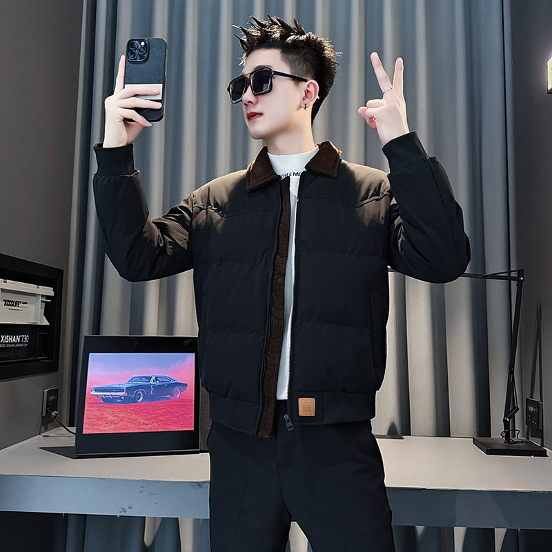 MF82-P138控178冬季社会小伙加厚保暖立领棉衣棉服外套黑1，男装棉衣，电商A220