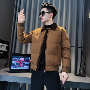 MF82-P138 控178  冬季社会小伙加厚保暖立领棉衣棉服外套 咖色1图片