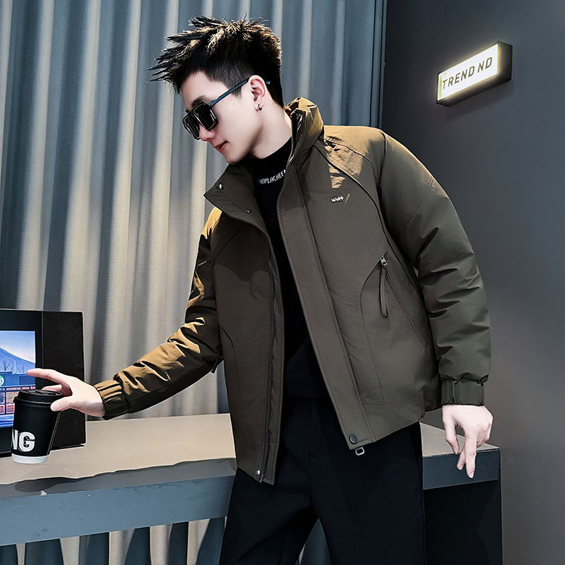 MF101-P138 控178  冬季社会小伙加厚保暖立领棉衣棉服外套 咖色1图片