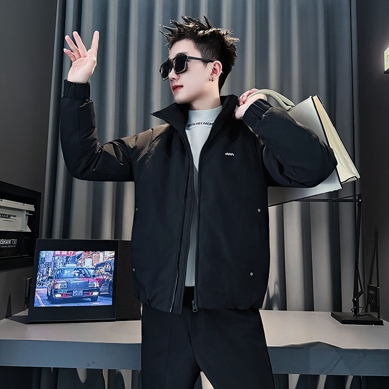 MF104-P138控178冬季社会小伙加厚保暖立领棉衣棉服外套黑色1,男装棉衣,电商A220