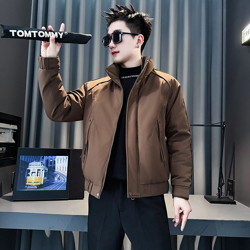 MF96-P138控188冬季社会小伙加厚保暖立领棉衣棉服外套咖色2,男装棉衣,电商A220