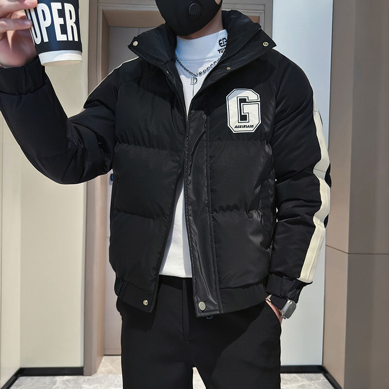 MF54-P138 控178  冬季社会小伙店主风保暖立领棉衣棉服外套 黑3图片