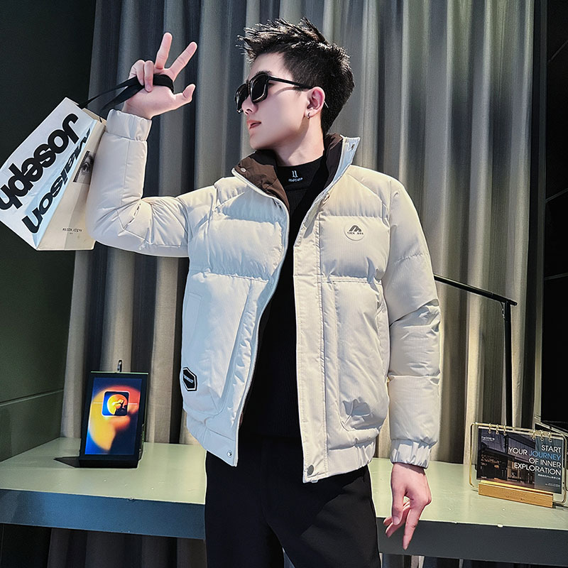 MF59-P138控178冬季社会小伙店主风立领棉衣棉服外套白1,男装棉衣,电商A220