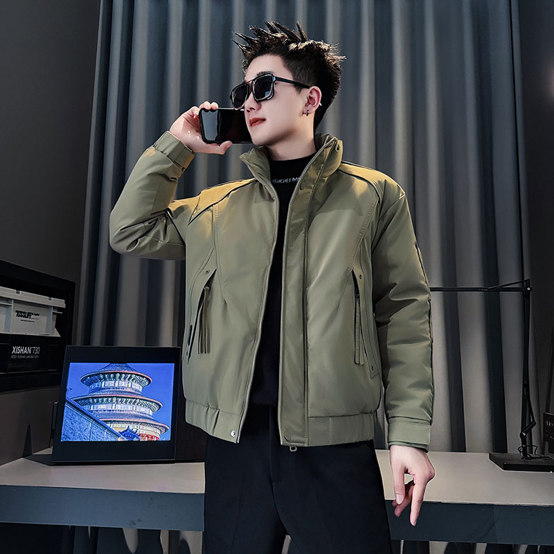MF96-P138控188冬季社会小伙加厚保暖立领棉衣棉服外套绿色2，男装棉衣，电商A220