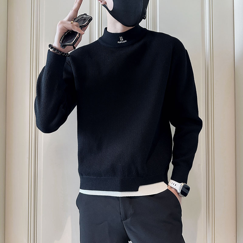 SM77-P78控108社会小伙店主风男潮毛衣针织衫白3,男装针织衫/毛衣,电商A220