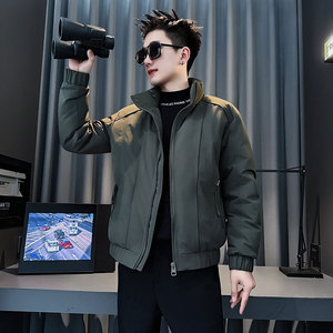 MF92-P138 控188  冬季社会小伙加厚保暖立领棉衣棉服外套 黑色1图片