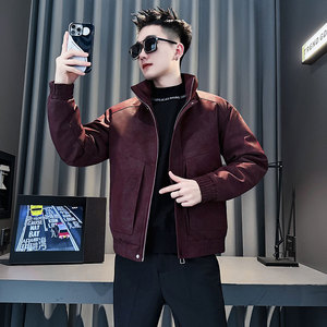 MF100-P138 控178  冬季皮棉袄加厚保暖立领棉服外套 黑色2图片