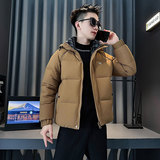 MF105-P138控178冬季社会小伙加厚保暖棉衣棉服连帽外套咖色2，男装棉衣，电商A220