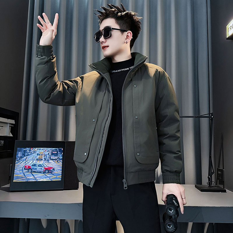 MF93P138控188冬季社会小伙加厚保暖立领棉衣棉服外套黑色1,男装棉衣,电商A220