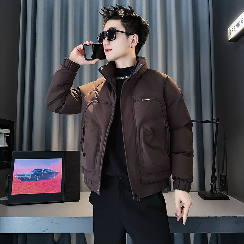 MF86-P138控178冬季社会小伙加厚保暖立领棉衣棉服外套焦糖色2,男装棉衣,电商A220