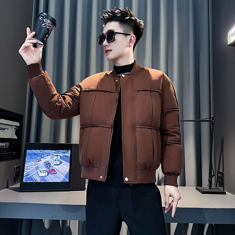MF97-P138控178冬季社会小伙加厚保暖立领棉衣棉服外套咖色2,男装棉衣,电商A220