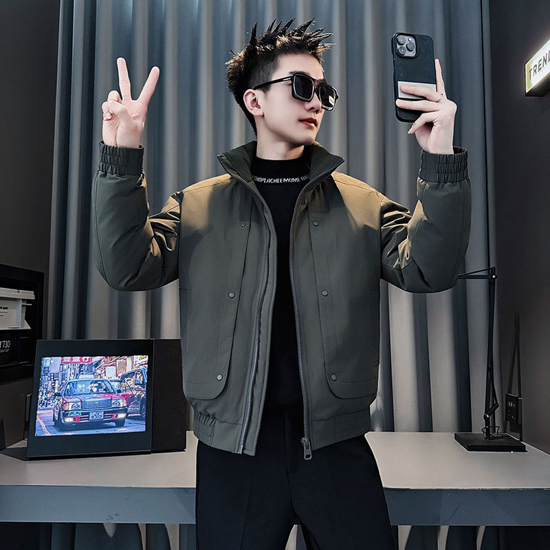 MF93.-P138控188冬季社会小伙加厚保暖立领棉衣棉服外套黑色2,男装棉衣,电商A220