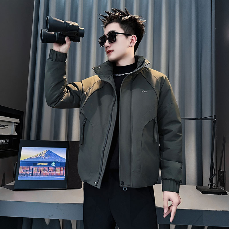 MF101-P138控178冬季社会小伙加厚保暖立领棉衣棉服外套咖色1,男装棉衣,电商A220