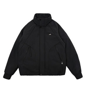 MF101-P138 控178  冬季社会小伙加厚保暖立领棉衣棉服外套 黑色2图片