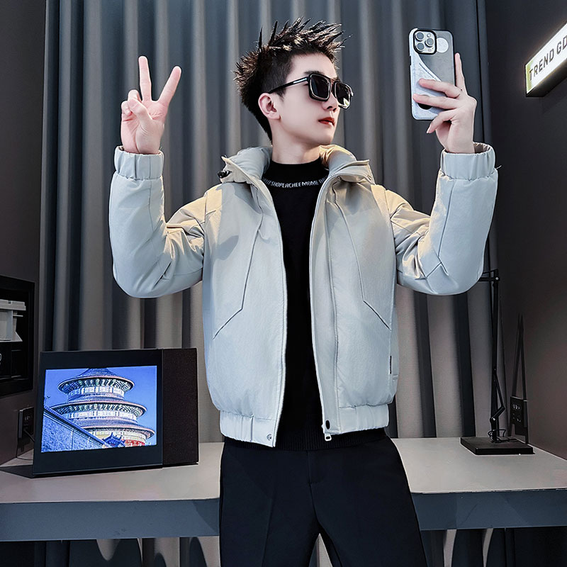 MF107-P138控178冬季社会小伙加厚保暖棉衣棉服连帽外套白色2,男装棉衣,电商A220